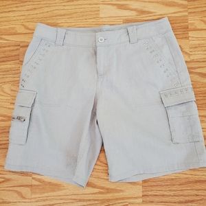 Lerner New York and Co. Linen Studded Cargo Shorts.